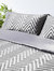 Tufted Chevron Duvet Set - Charcoal