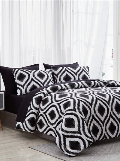 The Nesting Company Cypress 7 Piece Bed in a Bag Comforter Set Black and White product