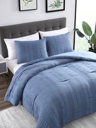 Elm 3 Piece Comforter Set - Blue