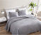 Ivy 3 Piece Scalloped Bedspread Set - Gray