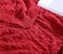 Oak 100% Cotton Cable Knitted 50" x 70" Throw - Red