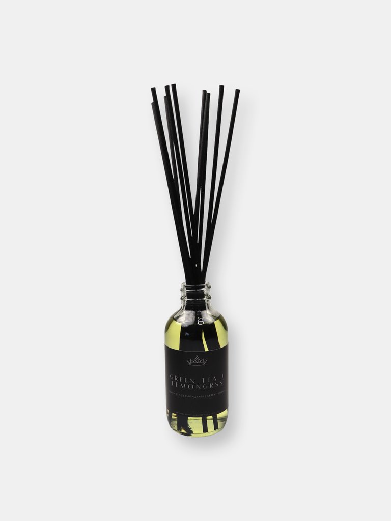 Green Tea + Lemongrass Reed Diffuser - Green/Lemon