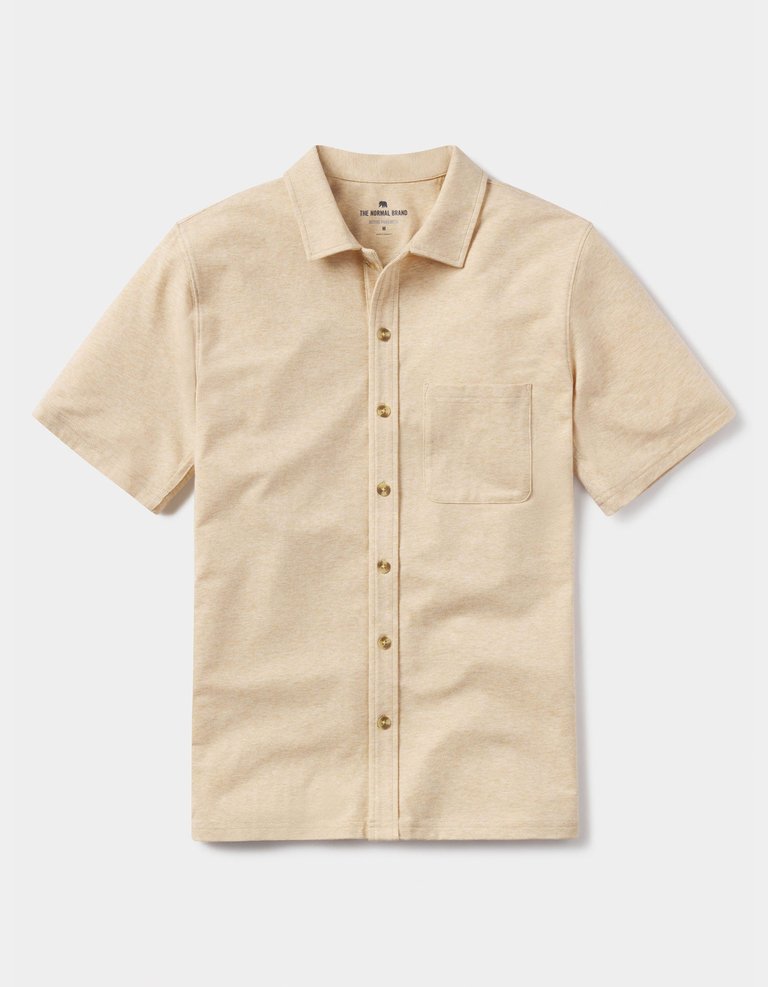 Active Puremeso Weekend Button Down - Iced Latte