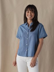 Chambray Rosie Button Up Shirt - Medium Wash