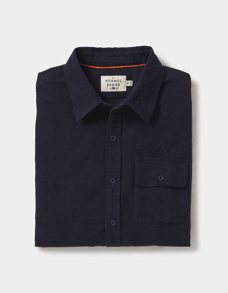 Chamois Button Up Shirt - Navy