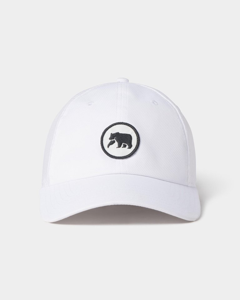 Circle Patch Performance Cap - White