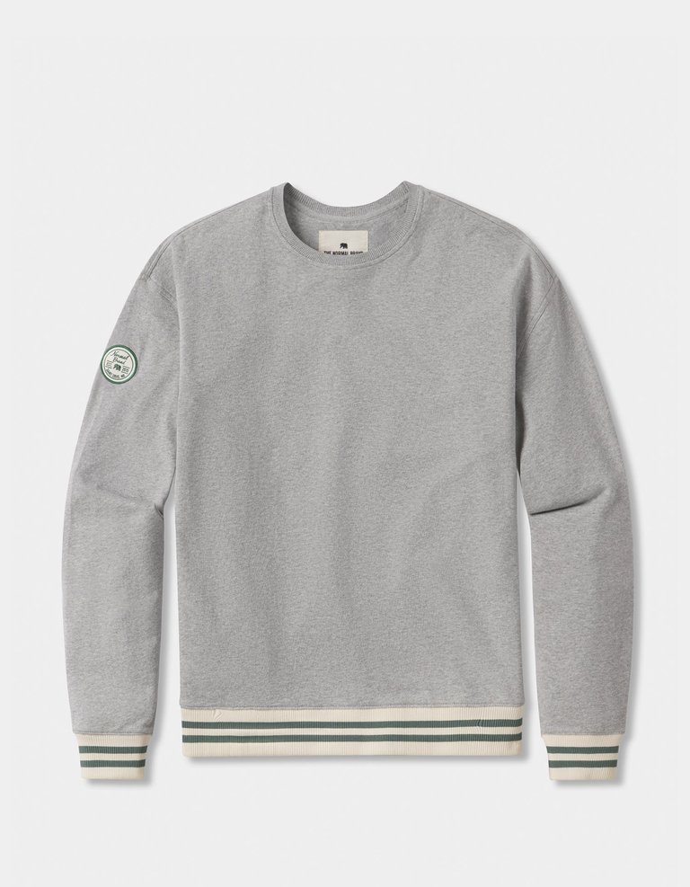 Cole Terry Varsity Sweatshirt - Heathered Grey