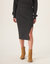 Collins Knit Midi Skirt - Charcoal