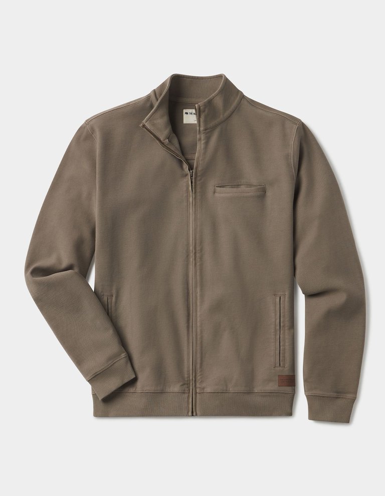 Comfort Terry Bomber Jacket - Taupe