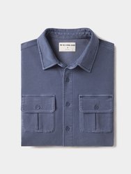 Comfort Terry Shirt Jacket - Vintage Blue