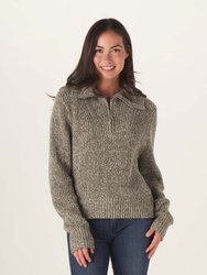 Dani Quarter Zip Sweater - Olive