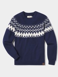 Fair Isle Ski Sweater - Navy/Cream