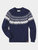 Fair Isle Ski Sweater - Navy/Cream