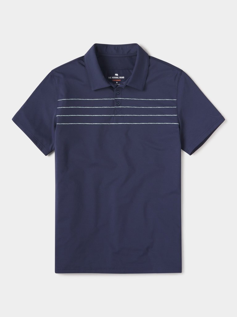 Fore Stripe Performance Polo - Navy