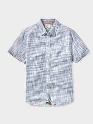 Freshwater Short Sleeve Button Up Shirt - Blue Multi