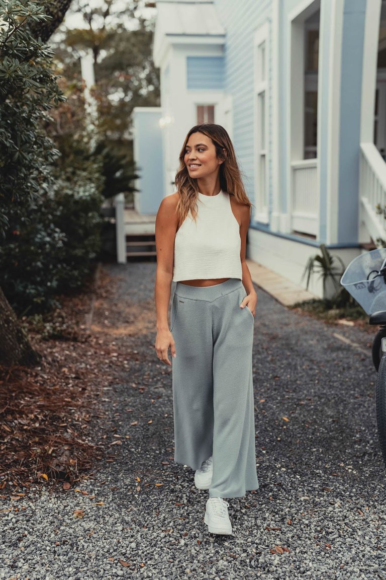 Helen Wide Leg Pant - Sea Glass