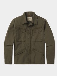 James Canvas Military Jacket - Dusty Olive