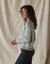 Josefine Henley Sweater In Grey Stripe