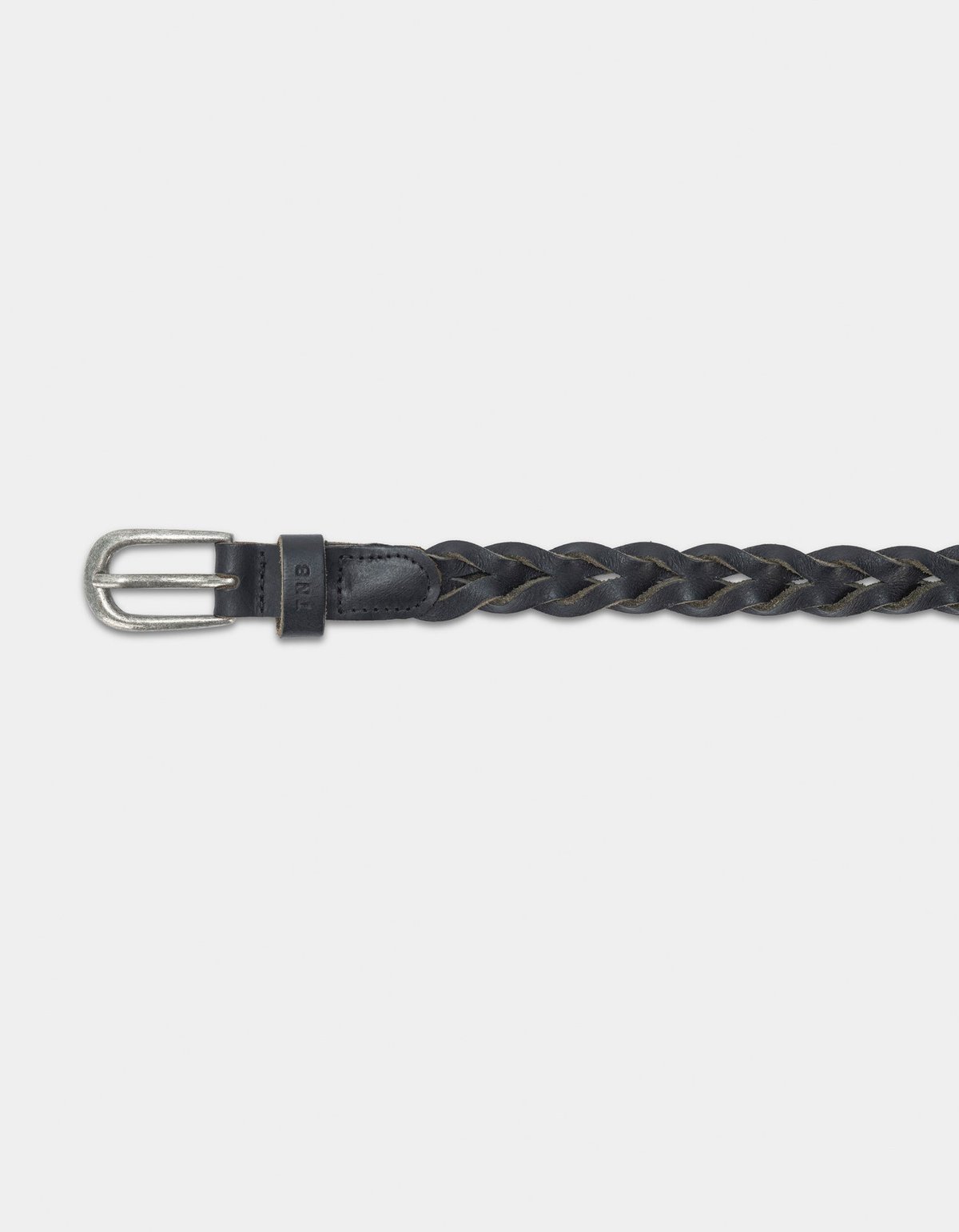 Leather Braided Belt - Black