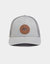 Leather Patch Trucker Cap - Grey