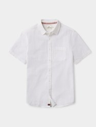 Lived-In Cotton Short Sleeve Button Up - White
