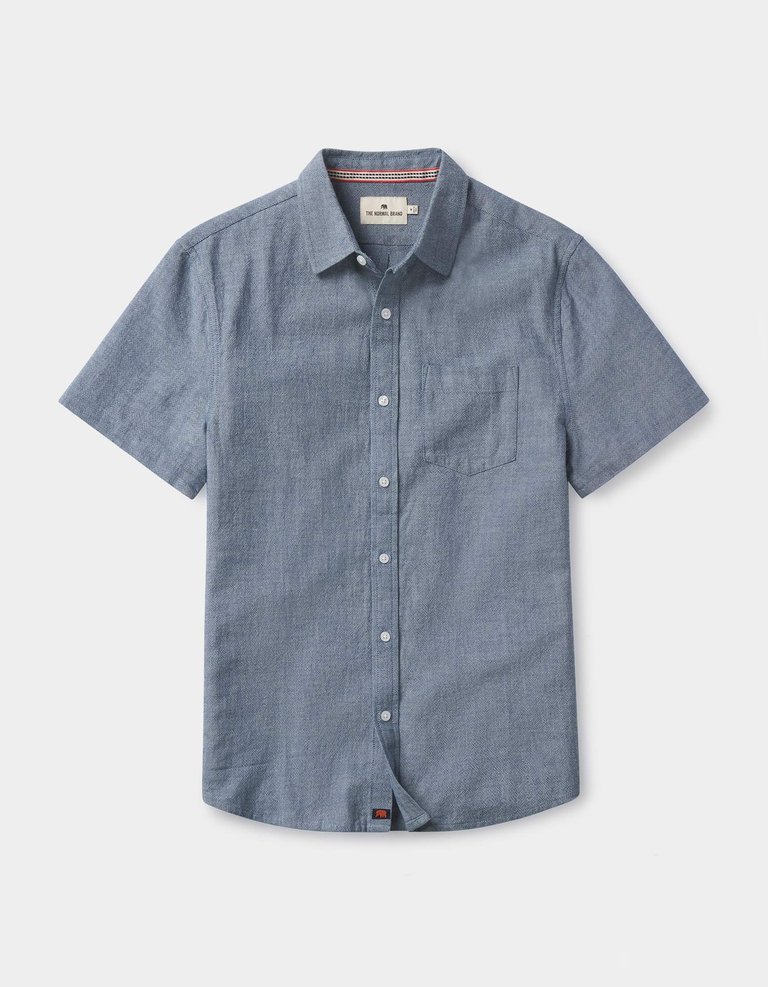Lived-In Cotton Short Sleeve Button Up - Summer Navy