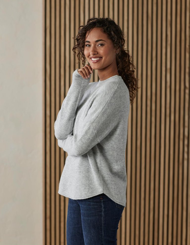 Marianna Crewneck Sweater in Grey