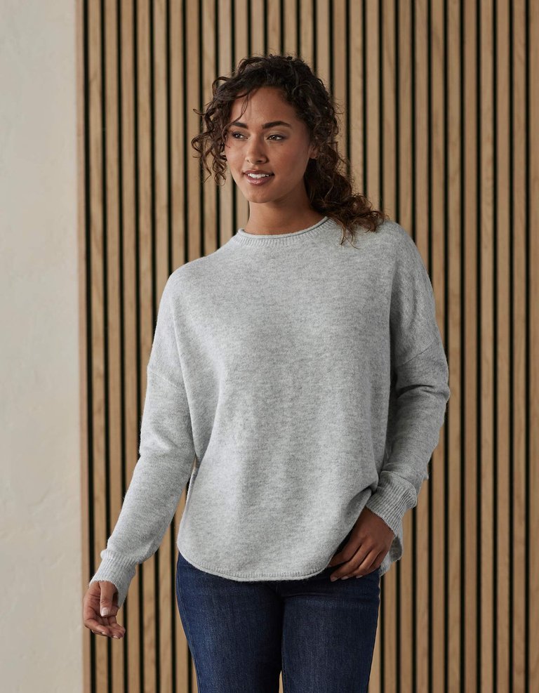 Marianna Crewneck Sweater in Grey - Grey