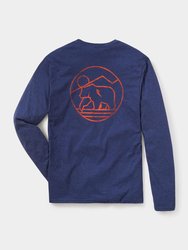 Mountain Bear Long Sleeve T-Shirt - Navy