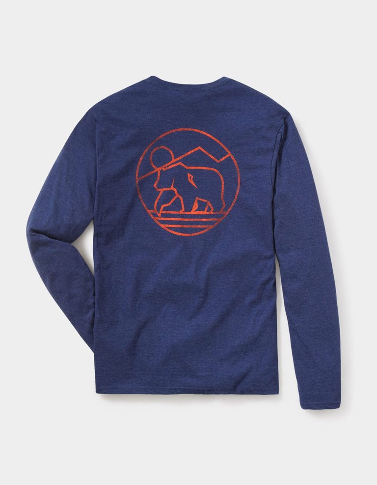 Mountain Bear Long Sleeve T-Shirt - Navy