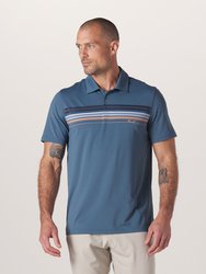 Normal Script Performance Polo - Mineral Blue