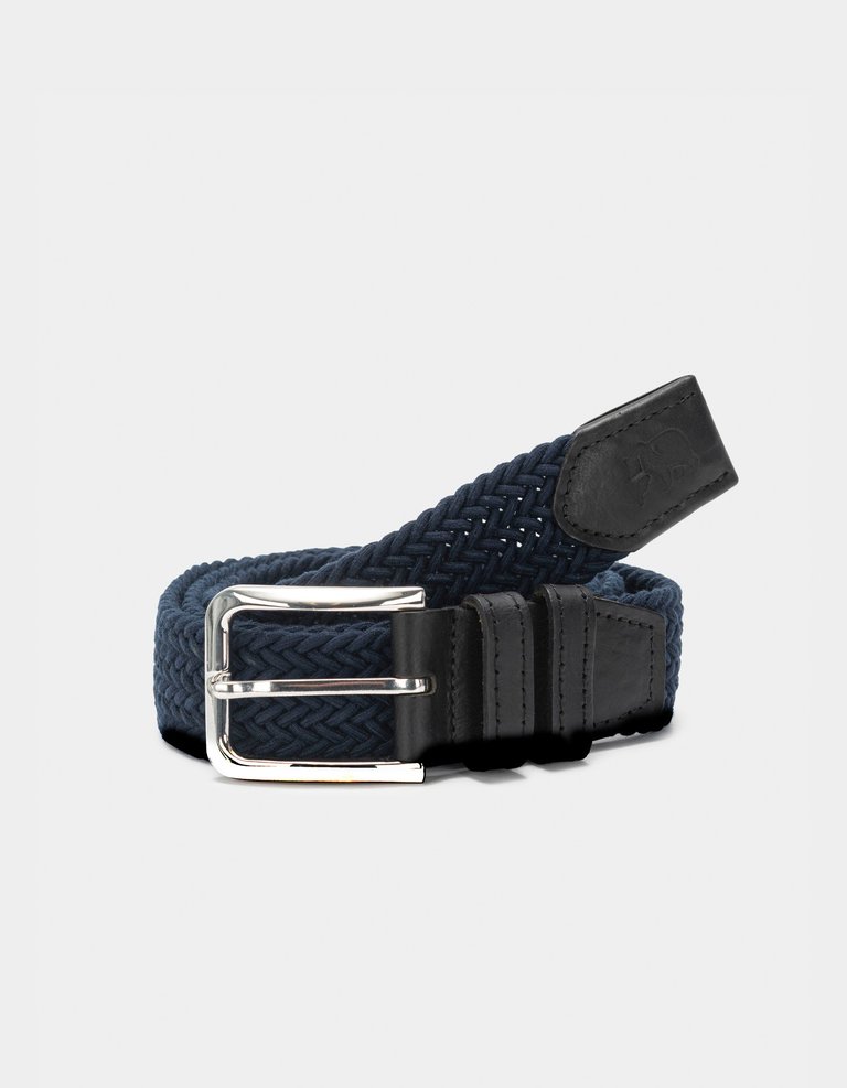 Performance Braided Belt - Navy