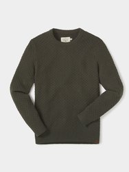 Pique Stitch Crew Sweater - Ivory