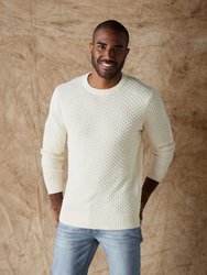 Pique Stitch Crew Sweater - Ivory