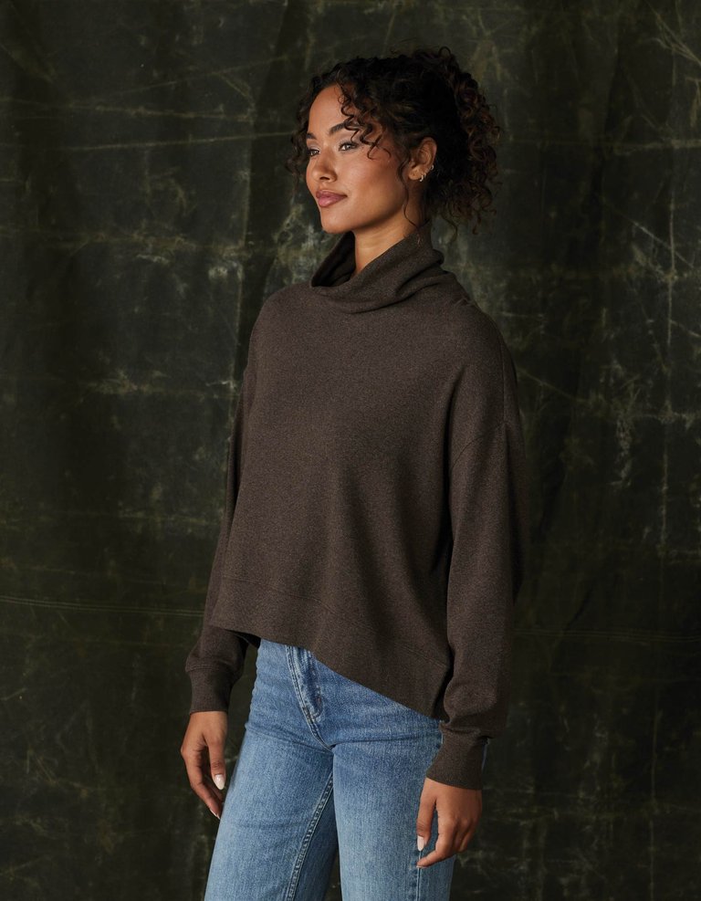 Puremeso Funnel Neck Pullover In Java