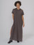 Puremeso Hooded Maxi Dress - Charcoal
