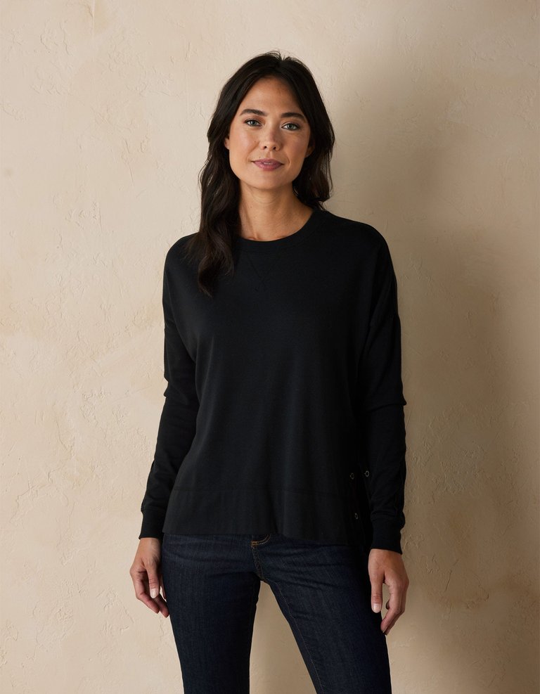 Puremeso Split Side Overshirt - Black