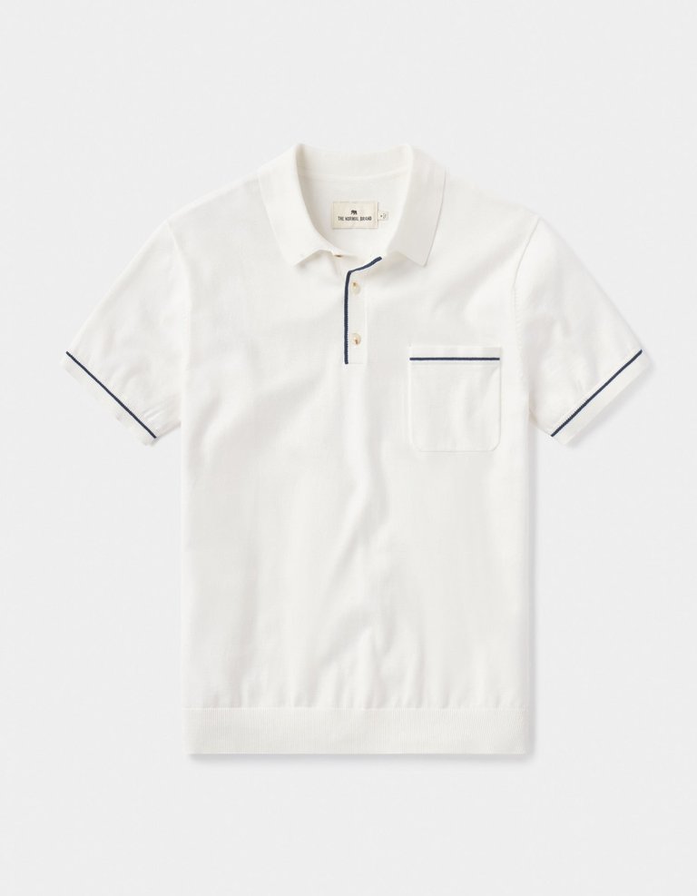 Robles Knit Polo - White-Normal Navy