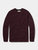Roll Hem Pocket Crew Sweater - Burgundy