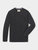 Roll Hem Pocket Crew Sweater - Charcoal