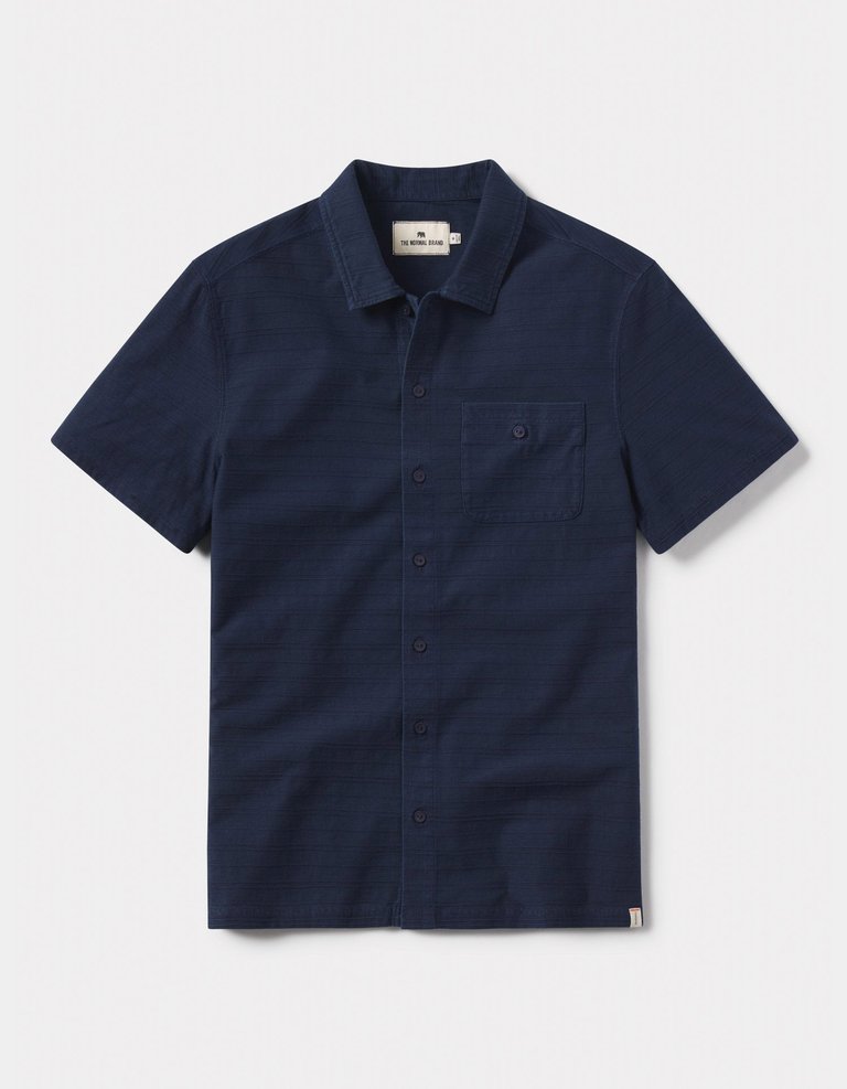 Sequoia Jacquard Button Down - Normal Navy