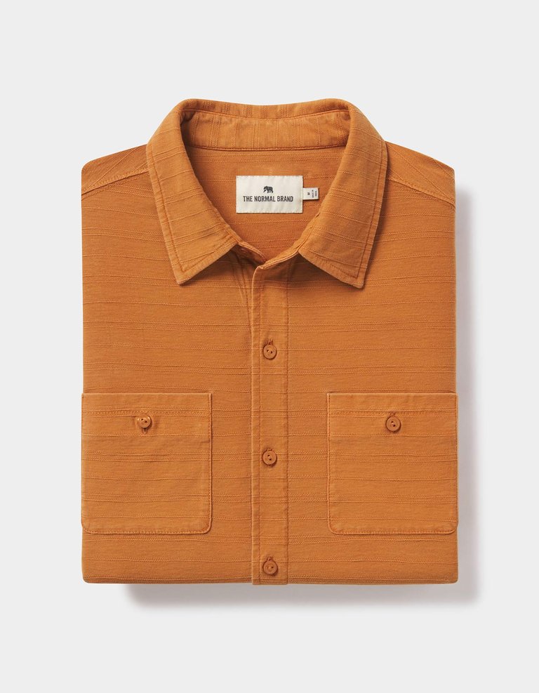 Sequoia Jacquard Long Sleeve Button Down - Amber