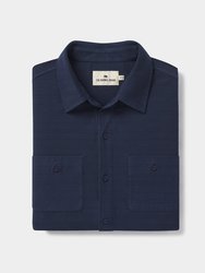Sequoia Jacquard Long Sleeve Button Down - Navy
