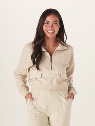 Tentoma Utility Half Zip Jacket  - Bone