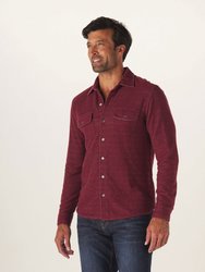 Textured Knit Shirt - Wine
