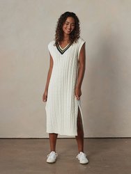 Victoria V-Neck Dress - Cream