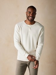 Vintage Thermal Henley T-Shirt - Ivory