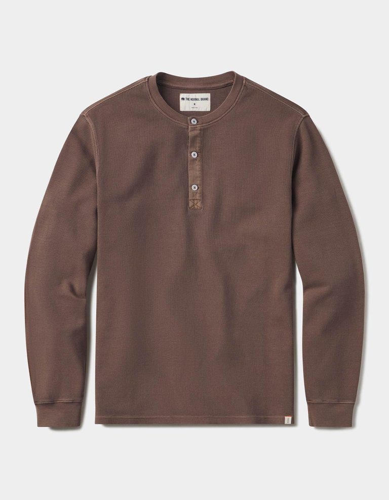 Vintage Thermal Henley T-Shirt - Cedar