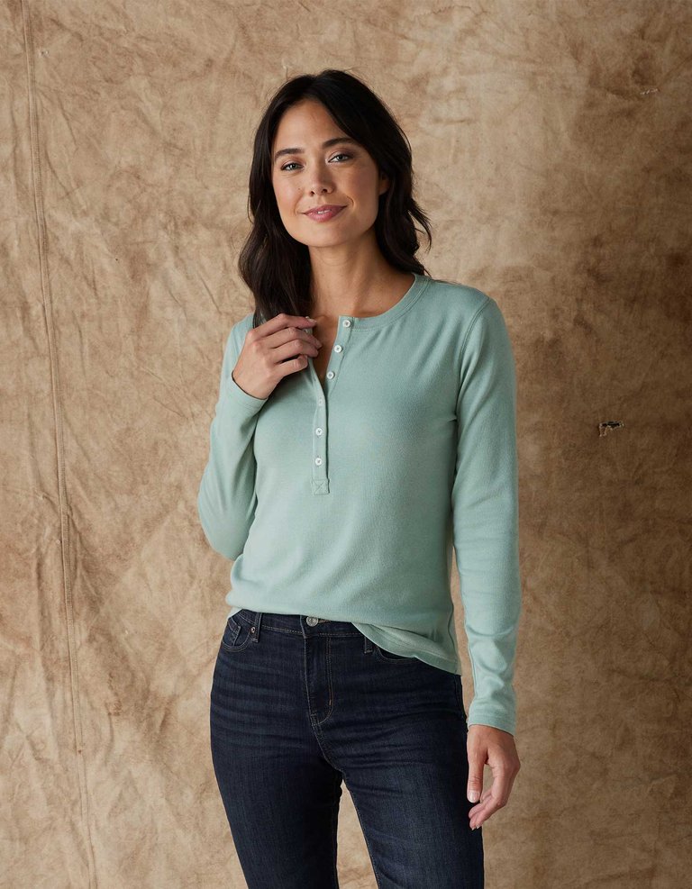 Women's Puremeso Henley - Juniper