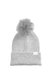 Airspun Pom Beanie In Light Grey Heather - Light Grey Heather